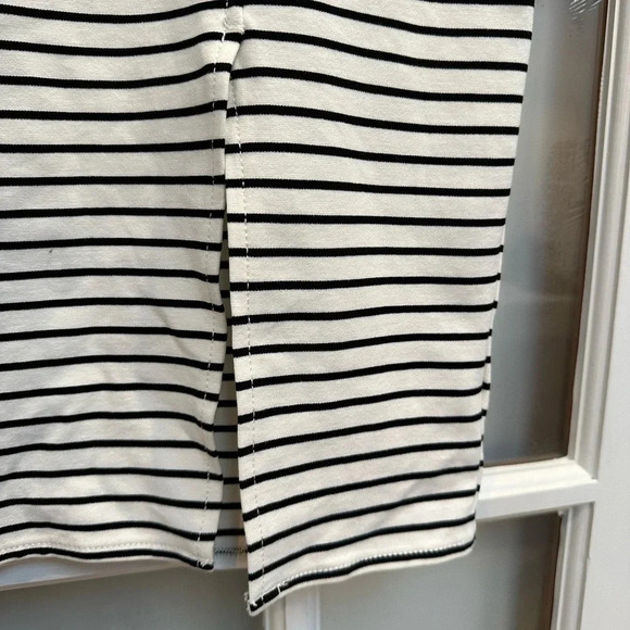 Worthington Black White Stretchy Stripe Ponte Pencil Skirt Women’s Size Medium M - Picture 6 of 9